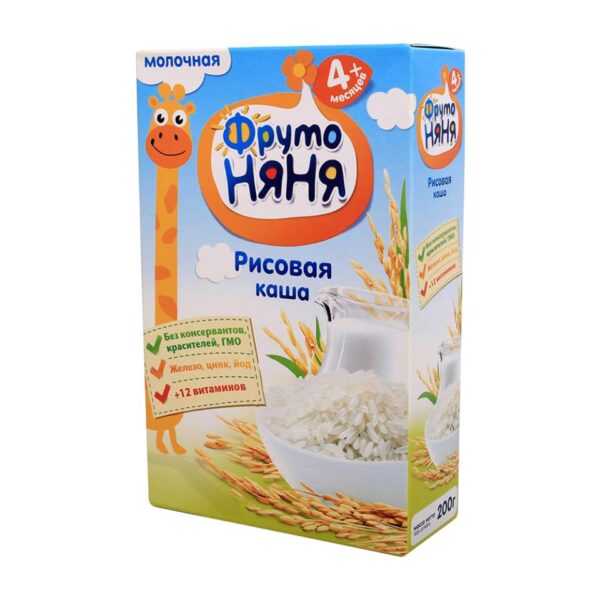 BỘT ĂN DẶM FRUTO VỊ GẠO, SỮA 4M 200G (TRÊN 4 THÁNG TUỔI)