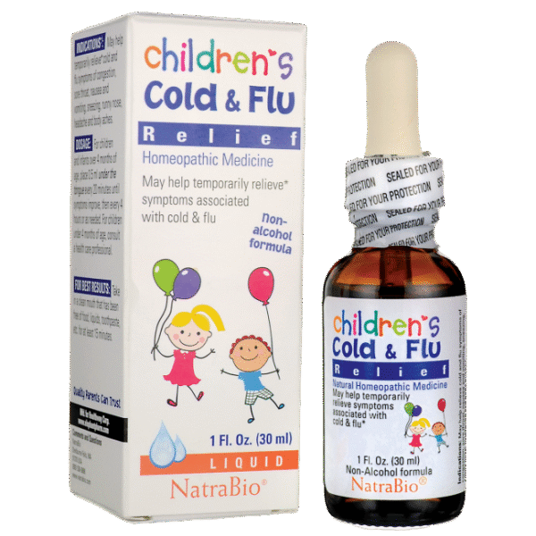 Siro cảm cúm Children Cold & Flu Relief Natrabio 30ml của Mỹ