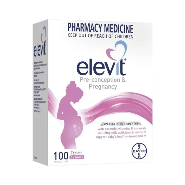 Elevit Của Úc Hộp 100 Viên - Vitamin Bà Bầu Dành Cho Phụ Nữ Trước, Trong Thời Kỳ Mang Thai Và Sau Khi Sinh