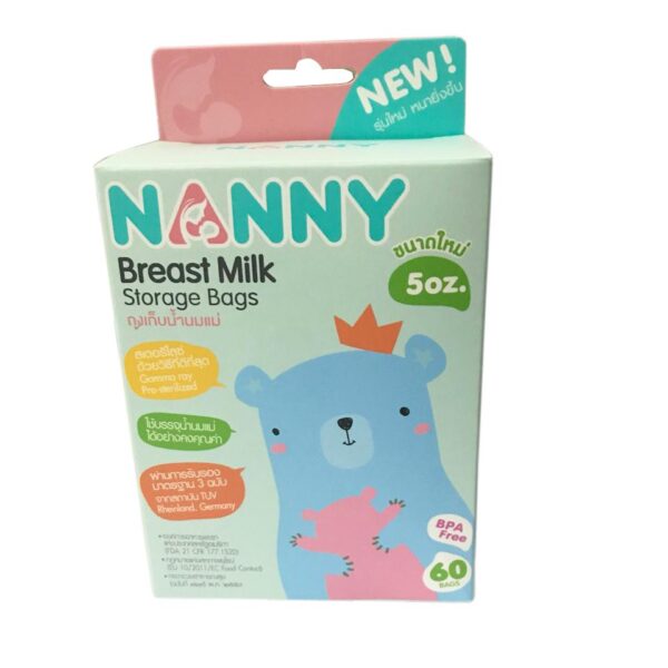 Túi đựng sữa Thái Lan Nanny 200ml - Hộp 60 túi