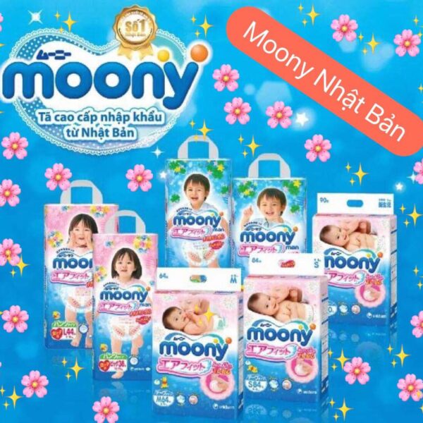 Bỉm Moony dán Newborn 90 (sơ sinh~ 5kg)
