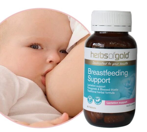 Viên lợi sữa Breastfeeding Support, lọ 60 viên, Herbs Of Gold – Úc