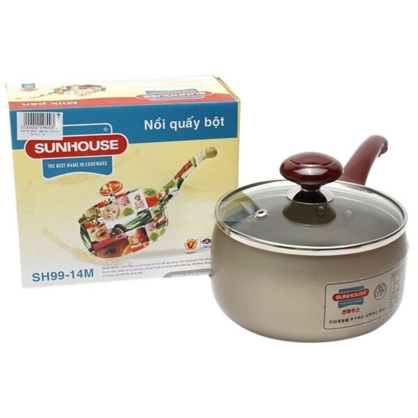 Nồi Nấu Bột Anod Có Nắp Kính Sunhouse SH99-14M1