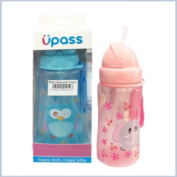 Alternative view of Bình uống nước UPASS 300ml có ống hút silicon mềm cho bé