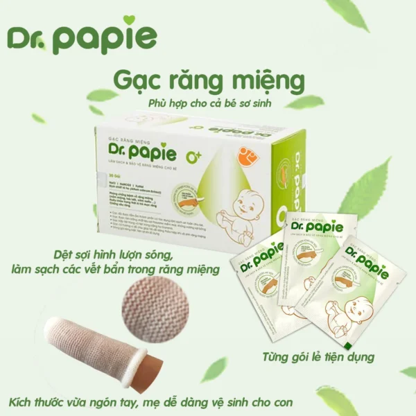 Gạc răng miệng Dr.Papie (30 gói) 
