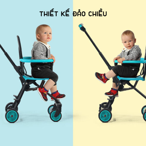 Xe Đẩy Đảo Chiều Gấp Gọn Dụ Lịch Siêu Nhẹ 3.7kg Playkids X1 Mẫu Mới Nhất