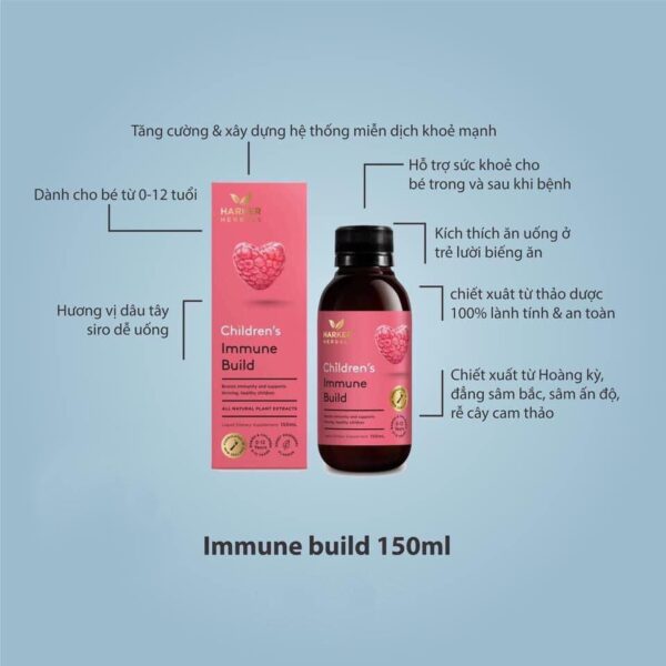 SIRO TĂNG ĐỀ KHÁNG MOCHI HỒNG-Harker Herbals Children Immune Build
