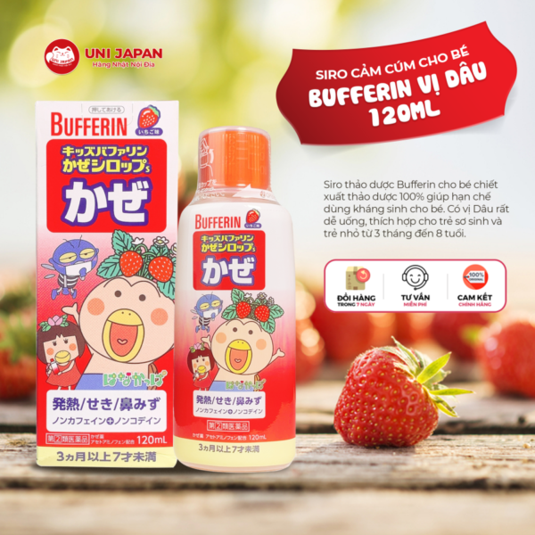 SIRO BUFFERIN TRỊ CẢM SỐT NHẬT 120ML MÀU ĐỎ