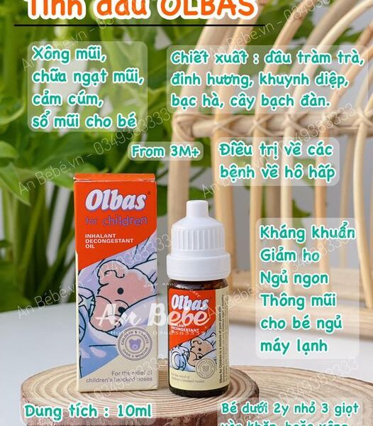 Tinh Dầu Xông Mũi OLBAS Cho Bé của Anh, 10ml