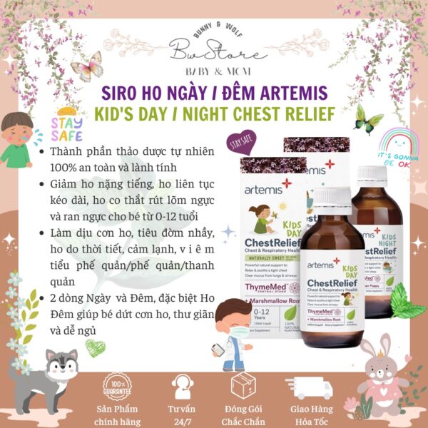 Siro Artemis NewZealand trị ho ngày và đêm