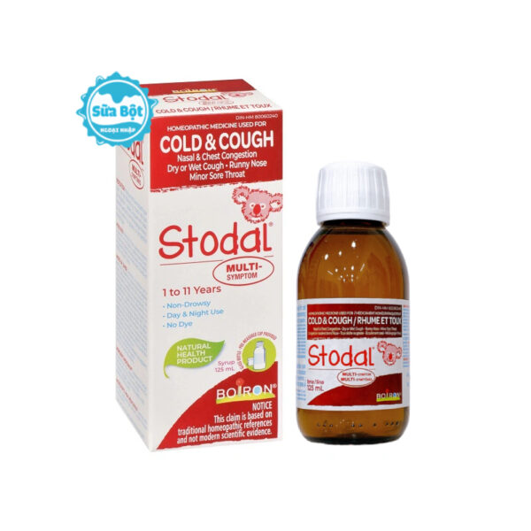 Siro Trị Ho Cảm Cúm Boiron Stodal Canada 125ml Cho Bé Từ 1 - 11 Tuổi