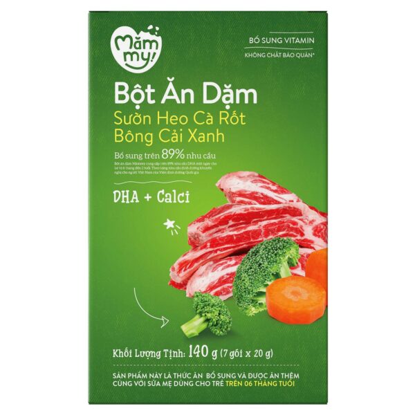 Bột Ăn Dặm Mămmy Sườn Heo Cà Rốt Bông Cải