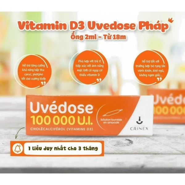 Vitamin D3 Uvedose 100.000IU liều cao của Pháp