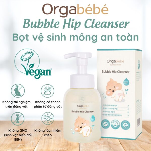 Dung dịch vệ sinh vùng kín và mông Orgabebe cho trẻ từ sơ sinh