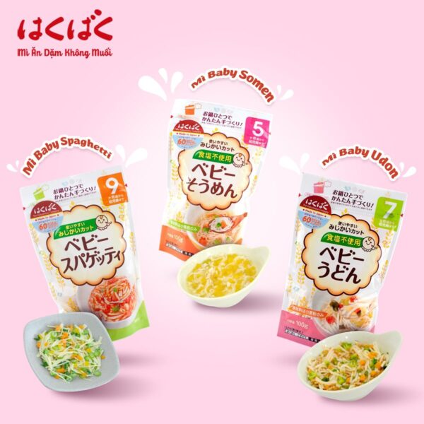 Mì Hakubaku 100g cho trẻ từ 5 tháng tuổi