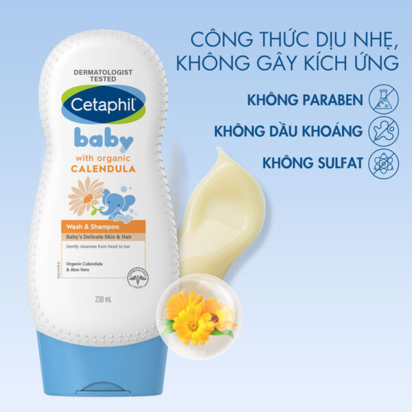 Sữa tắm gội hoa cúc Cetaphil 230ml
