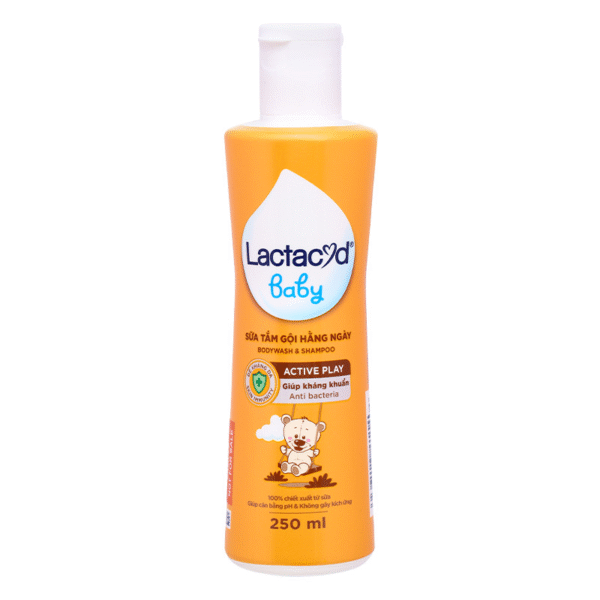 Sữa tắm & gội 2in1 cho bé Lactacyd Active Play hương tự nhiên 250 ml (từ 1 tuổi)
