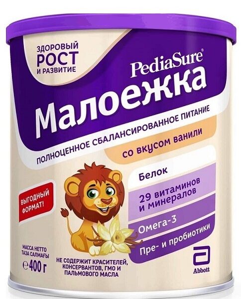 Sữa bột Pediasure Nga 400g – Vị vani (cho bé từ 1-10 tuổi)