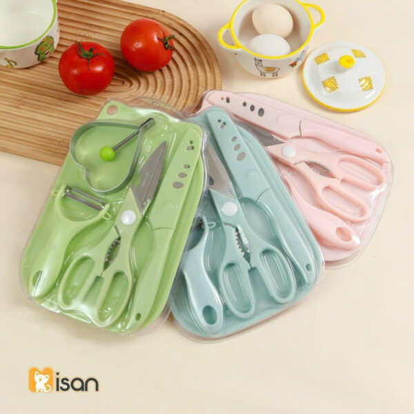 Bộ dao thớt Misan 5 chi tiết chế biến đồ ăn dặm