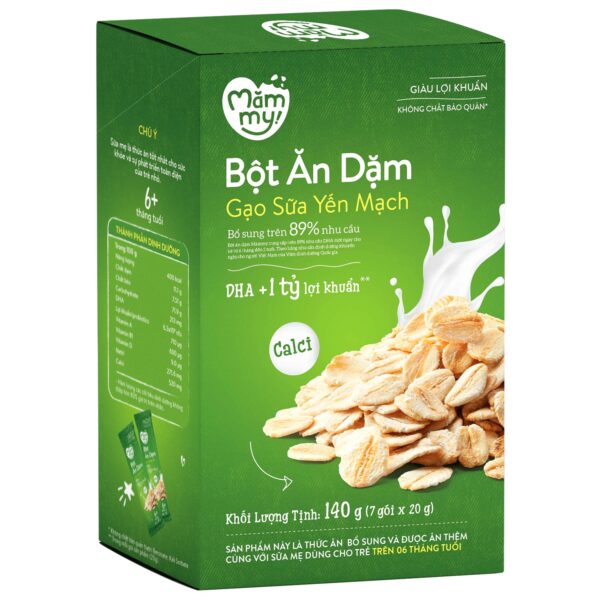 Bột Ăn Dặm Mămmy Gạo Sữa Yến Mạch