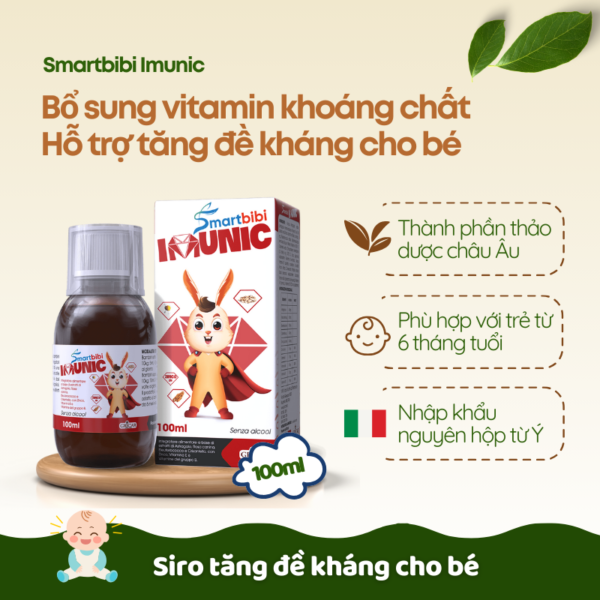 Smartbibi Imunic - Siro hỗ trợ tăng đề kháng cho trẻ