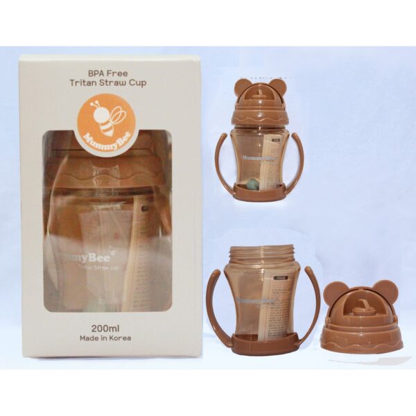Bình uống nước MummyBee Tritan 200ml ( tặng kèm ống hút dự phòng và cây cọ vệ sinh)