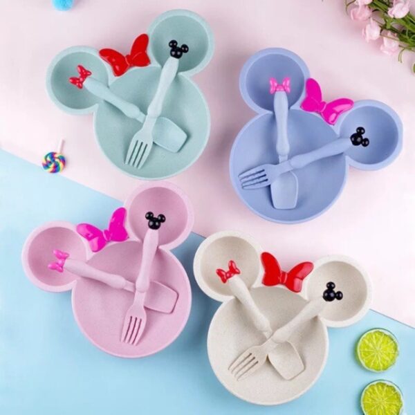 Bát Ăn Dặm Mickey Từ Bột Lúa Mạch Cho Bé - Bát Ăn Dặm Mickey