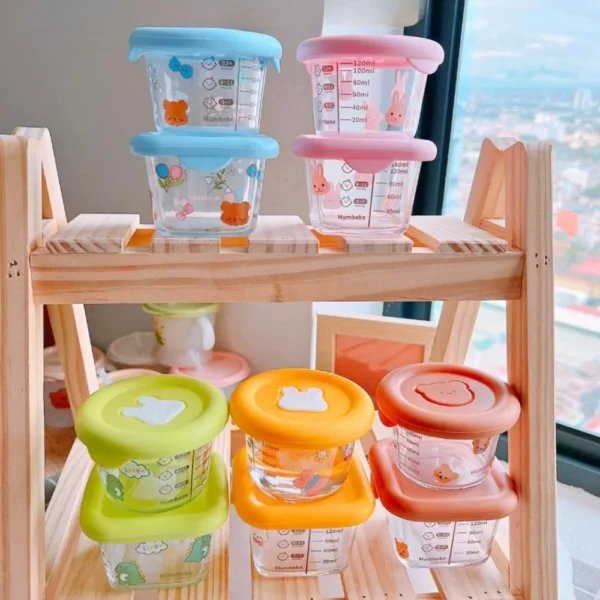 Hũ thuỷ tinh Mumbebe hình hoạ tiết mẫu mới