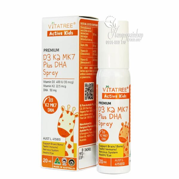Xịt vitamin D3 K2 DHA Vitatree