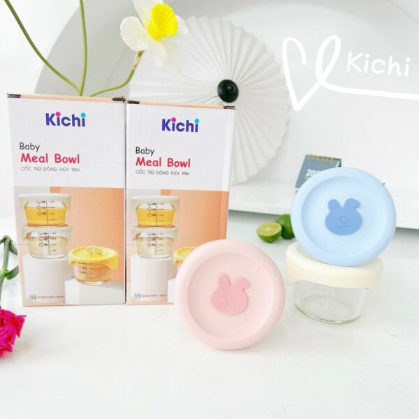KICHILACHI - HŨ TRỮ THỦY TINH NẮP SILICONE 130ML