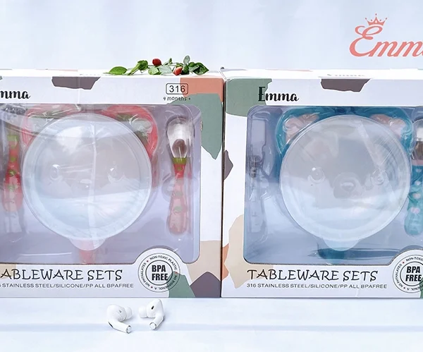Bát ăn dặm kèm thìa dĩa EMMAKIDS
