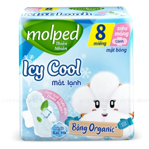 Băng vệ sinh Molped mát lạnh siêu mỏng cánh (23cm x 8 miếng)