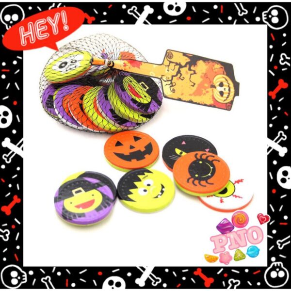 Kẹo Socola Halloween Coin kèm túi lưới