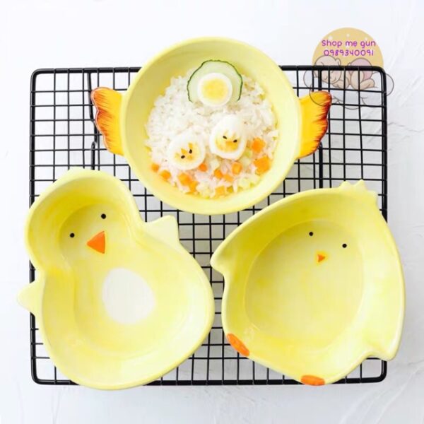 Bát sứ ăn dặm cho bé hình gà con