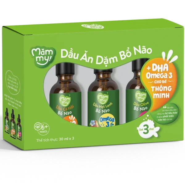 Bộ 3 Dầu Ăn Dặm Bổ Não Mămmy (30mlx 3 chai )