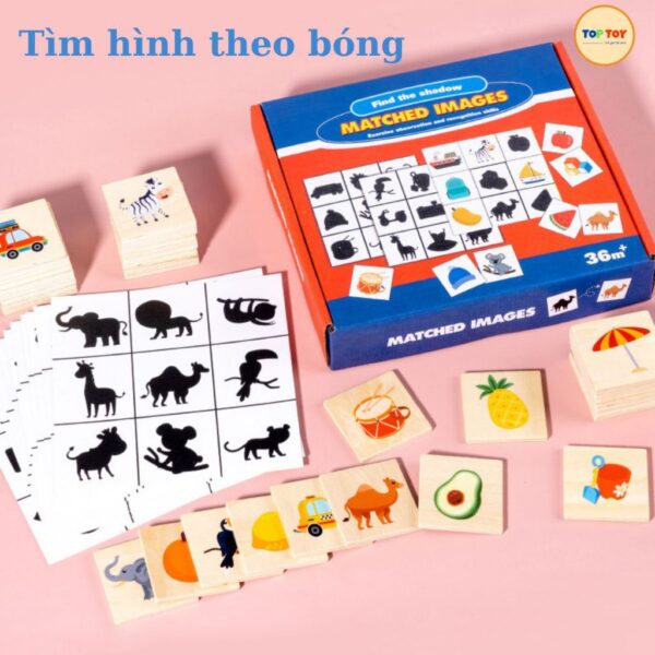 Đồ Chơi Tìm Hình Theo Bóng Cho Bé ,Giúp Bé Rèn Luyện Trí Nhớ Thông Minh
