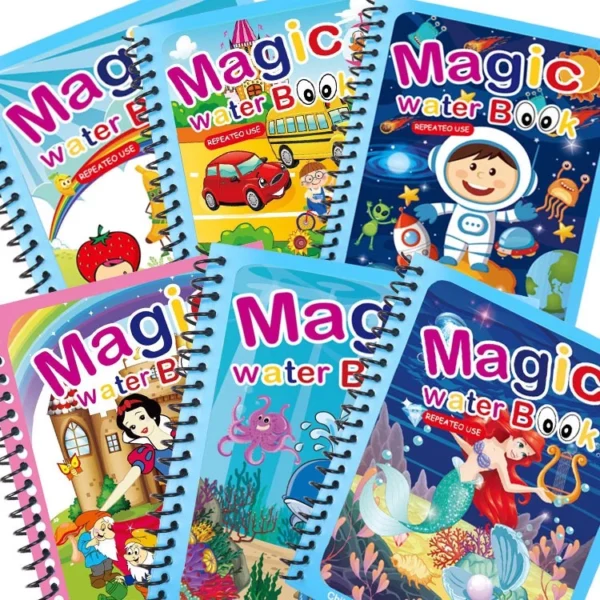 Tranh Tô Màu Nước Ma Thuật Tự Xóa, Sách Tập Tô Thần Kỳ, Magic Water Book