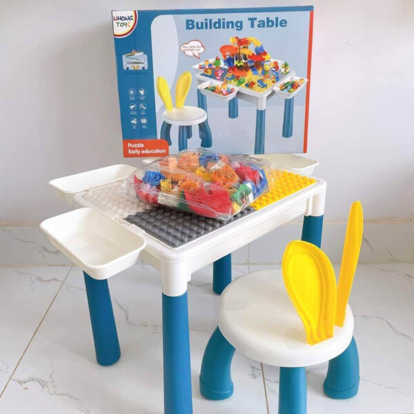 Đồ chơi bàn lego đa năng kèm ghế ngồi cho bé 110 chi tiết