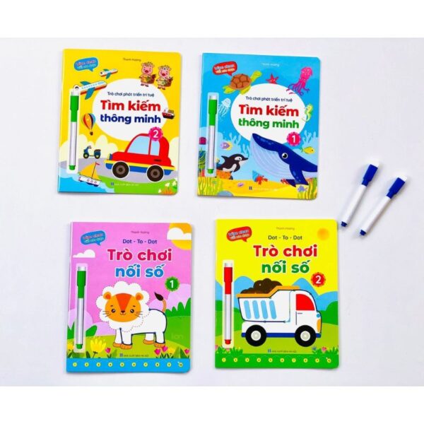Sách - Vở viết xoá được- Trò chơi nối số, tìm kiếm
