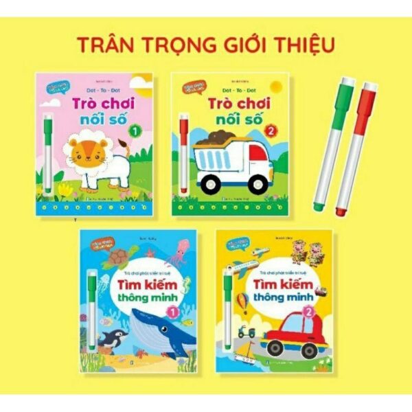 Trò chơi phát triển trí tuệ Mê Cung- Viết xoá được cho bé 2-6 tuổi (bộ 4 quyển)