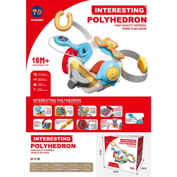 Đồ chơi khối bận rộn BUSY-CUBE ,đồ chơi Montessori gồm có 10 mặt cho bé