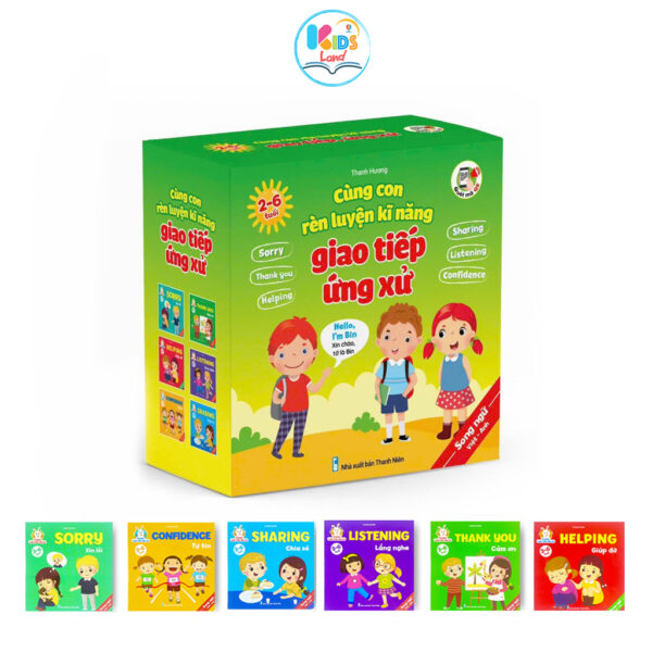 Sách Rèn Luyện Kĩ Năng Giao Tiếp, Ứng Xử Cho Bé Từ 2-6 Tuổi (Bộ 6 Cuốn Kèm File Nghe)