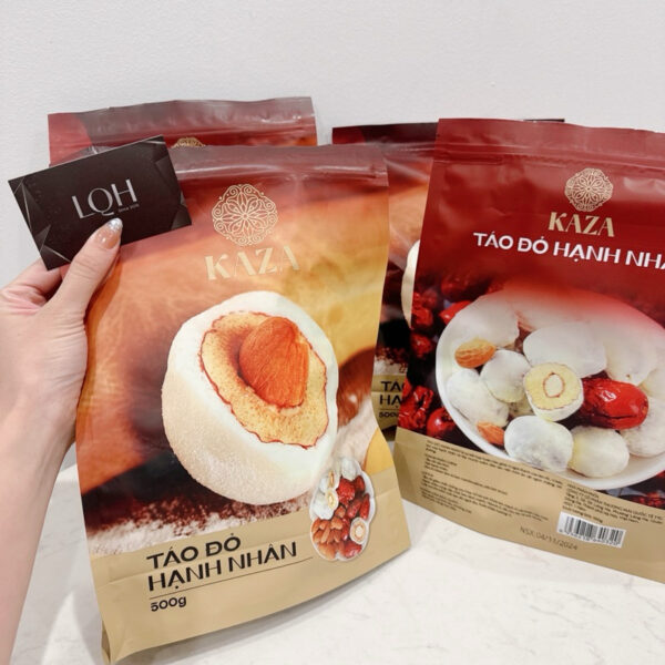 Táo đỏ hạnh nhân Kaza phủ sữa phô mai gói 500g
