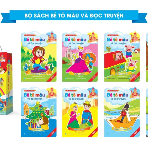 Bé tô màu và đọc truyện bộ 8 cuốn