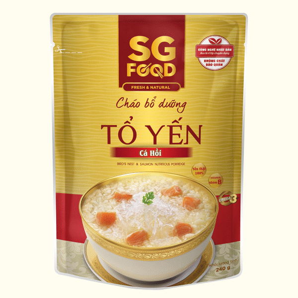 Cháo bổ dưỡng tổ yến cá hồi, SG Food, 240g