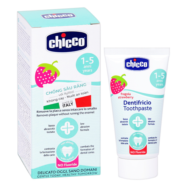 Kem đánh răng cho bé 1 - 5 tuổi Chicco hương dâu 50 ml