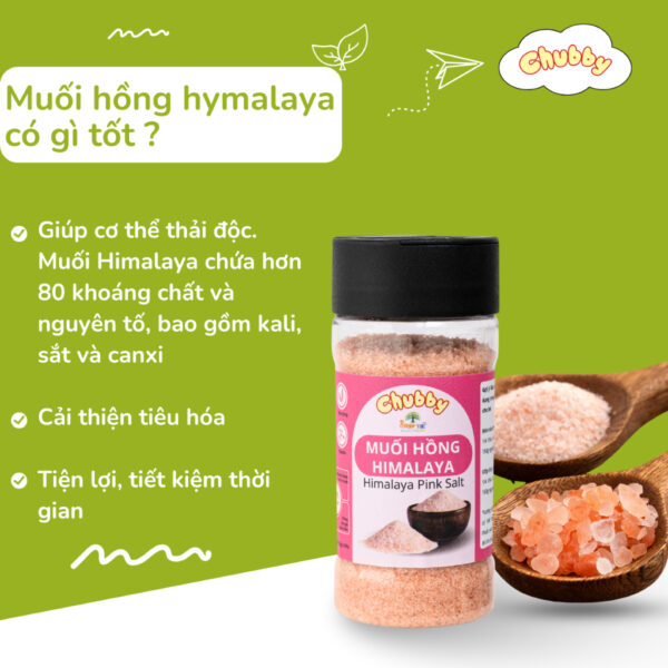 Bột gia vị nấu ăn cho bé và gia đình Chubby muối hồng