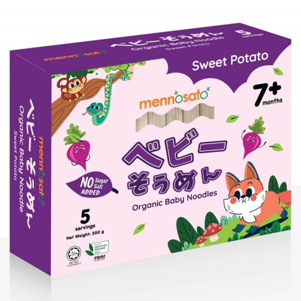 Mỳ ăn dặm hữu cơ cho bé vị khoai lang MenNoSato 200g