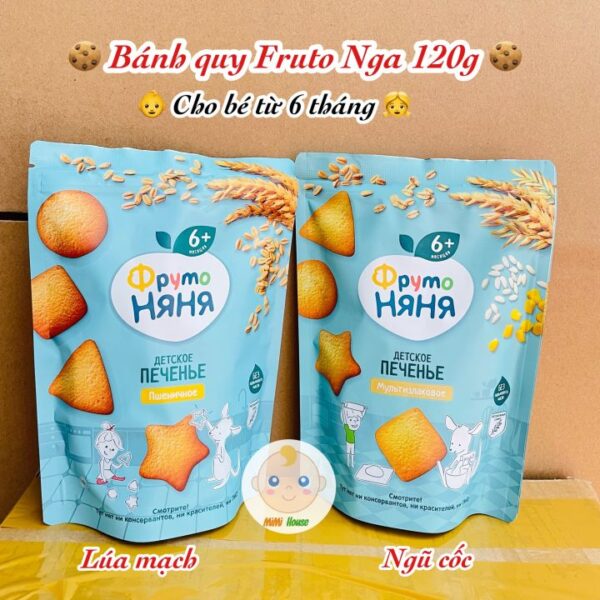 Bánh ăn dặm Fruto cho bé 6-12m+ (Nga)