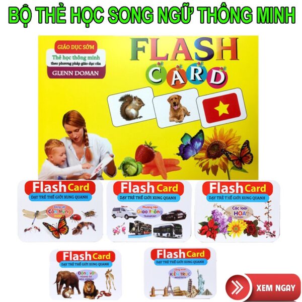 THẺ HỌC THÔNG MINH 19 CHỦ ĐỀ CHO BÉ